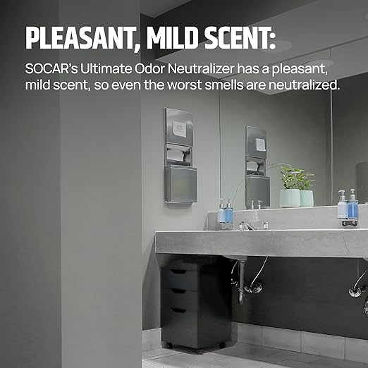 SOCAR - Odor Neutralizer Eliminates odors for Home, Office, Gym, Car. Eliminates Odors from Pets, Cooking, Sports Gear, Urine, Vomit & Unwanted, Strong Odors 32oz Liquid Spray