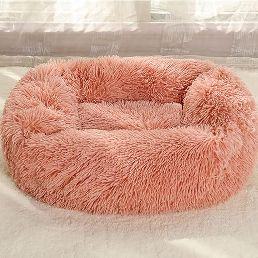 Pet Bed, Dog Bed, Square Calm and Warm Plush Pillow, L Large Dog Bed and Furniture Anti-Anxiety Cushion Bed, Plush pet Bed with Waterproof and Non-Slip Bottom, Machine Washable