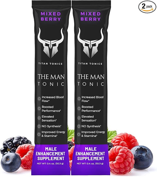 Male Enhancement Supplement – Testosterone Booster for Men with Nitrosigine, L-Citrulline, Horny Goat Weed & Tongkat Ali – for Performance, Enlargement, Libido & Drive (Berry 2-Pack)