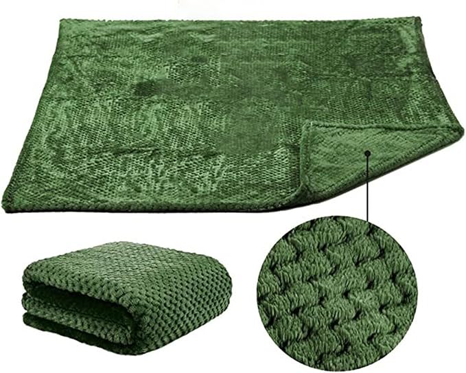 Pet Blanket Warm Soft Dog Blankets Washable Cat Throw Blankets Sofa Bed Couch Furniture Protector Cover for Small Medium Large Dogs Cats, Green, 20" x 28"