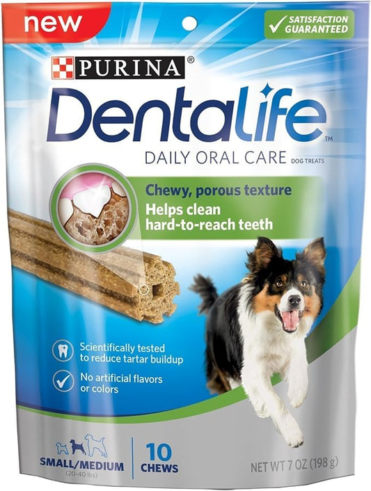 Purina DentaLife Daily Oral Care Small/Medium Dog Treats - (4) 10 ct. Pouches