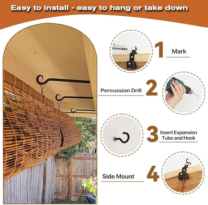 Patio Shades from Bamboo Outdoor Roll up Shades