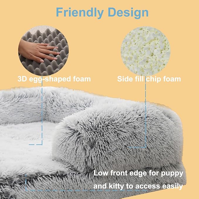 Dog Beds Large Sized dog Orthopedic, Sofa Dog Bed with Waterproof Lining and Nonskid Bottom, Rectangle Washable Dog Bed for Medium Small Dogs and Cats Comfortable ( Color : Red1 , Size : 31 x 21" )