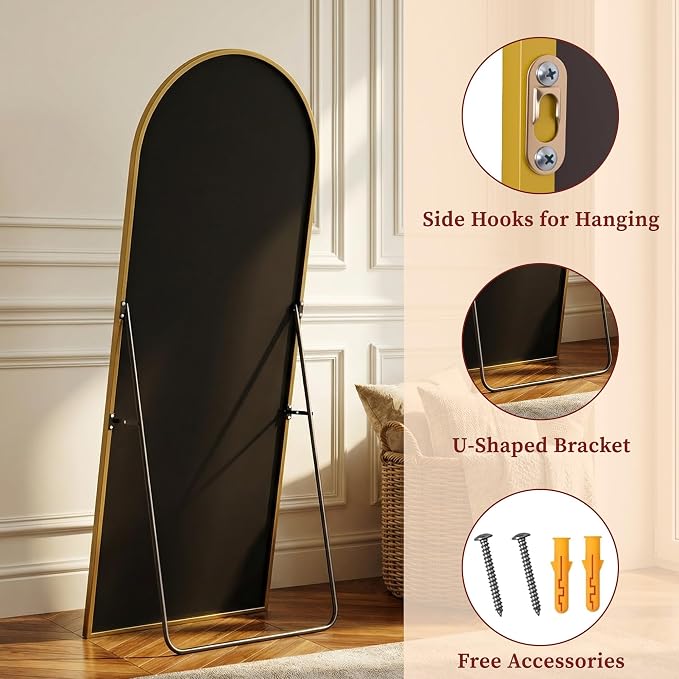 Suidia 76"x34" Arched Full Length Mirror