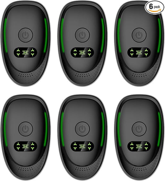 Plug In Air Purifier - 6Packs Air Ionizers for Home, Silent Filterless Air Purifier, Auto Mode for Pets Odor Smoke, Quiet Operation Negative Ion Technology Freshener for Home, Bedroom, Office