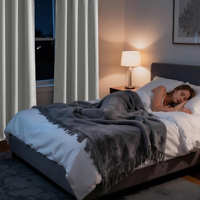 RYB HOME 100% Blackout Short Curtains
