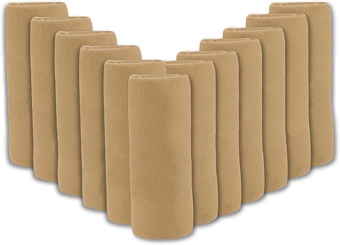 (24 Pack) Bulk Fleece 50x60 Throw Blankets for Wedding Favors, Homeless Women, Men, Homes, Bed, Sofa, Couch, Office, Pet Blankets, Travel | Soft Warm Lightweight Throw Blankets in Bulk (Khaki)