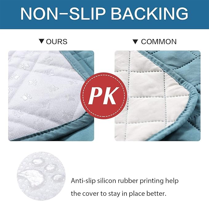 Waterproof Dog Bed Covers for Couch Protection, Water-Resistant Soft Dog Pet Blanket Anti-Slip Dog Blanket for Bed, for Furniture Bed Couch Sofa (Gray Blue,30x70inch)