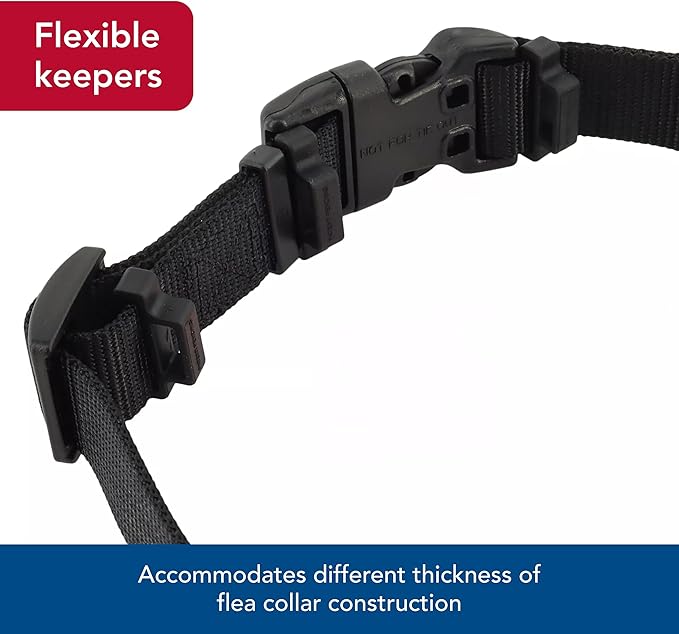 Coastal Pet SecureAway Collar Protector for Flea Collars - Adjustable pet Accessory - Protective Flea Collar for Dogs & Puppy - Multi Bones, 5/8" x 10-14"