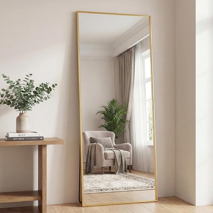 Sweetcrispy 68"x26" Full Length Mirror, Leaning or Standing Full Body Mirror