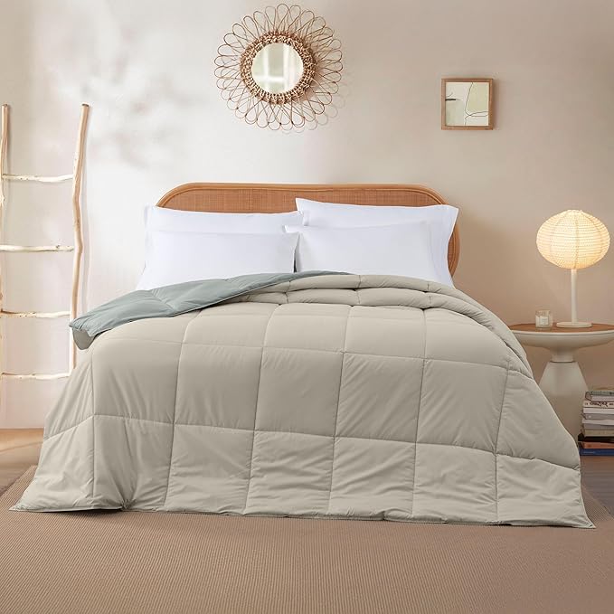 Modern Threads Down Alternative Reversible Comforter Sage Green/Cream Queen