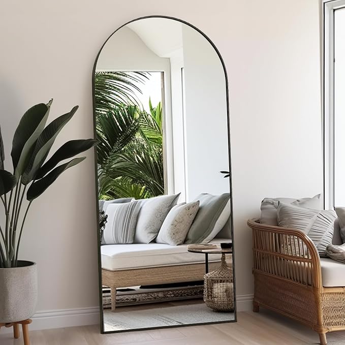 Rowjut Floor Full Length Mirror, Arched Mirrors Full Length 71"x30"