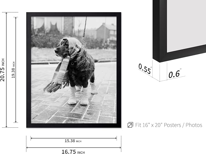 Poster Master Dog Dressed for Winter Print