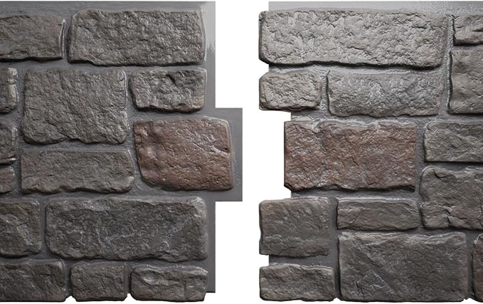 EverStone Cobblestone Faux Stone Panel, Earth Color