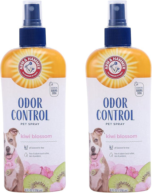 Arm & Hammer for Pets Super Deodorizing Dog Spray with Baking Soda for Odor Control, Freshens Coat Between Baths, pH Balanced Formula for Dogs, 8 Fl Oz - 2 Pack