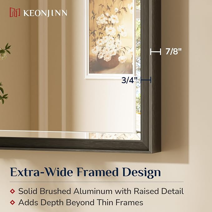 Keonjinn Black Bathroom Mirrors