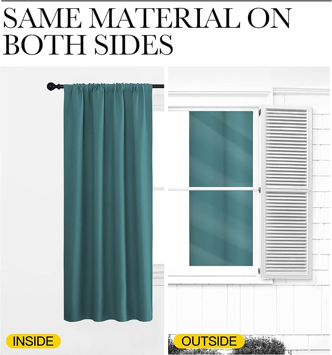 NICETOWN Kitchen Curtains, Privacy & Light Block Out Window Curtains & Drapes
