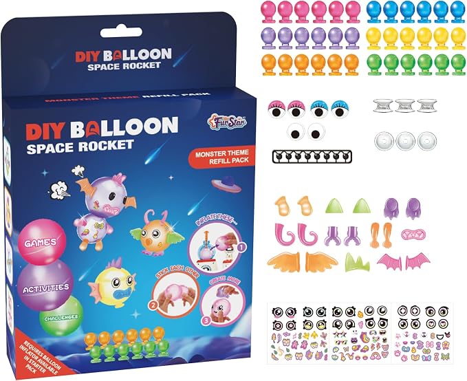 PINSHILE DIY Space Magic Balloon Craft Accessories Set