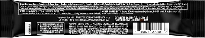 Jocko Fuel Hydrate Electrolytes Powder Packets Low Sugar - Hydration Amplifier Packets for Recovery, Dehydration, & Exercise - with Vitamins B6, B12 & C (16 Packets) Island Orange