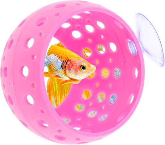 Betta Hideout Tunnel, Interactive Aquarium Decor, Aquarium Tunnel for Betta, Exciting Hiding Spot, Pink