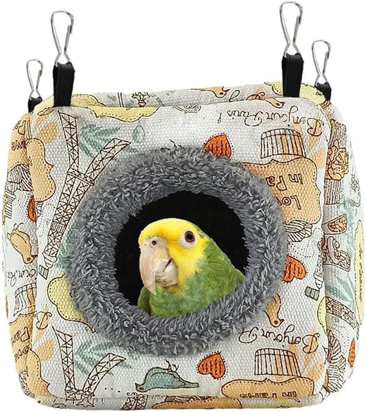 Bird Plush Nest Bed - Hanging Soft and Warm Hammock for Birds Parrot Parakeet Cockatiel Conure Hamster Rat Squirrels etc