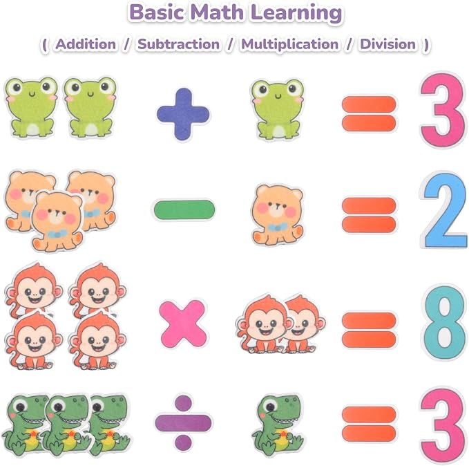 CHEFAN Felt Ten-Frame Set Math Manipulative Counter for Elementary, Numbers Learning Counting Toy for Kids, Montessori Math Educational Game, 2 Ten Frames & 162PCS for Kindergarten, 3+ Years Old