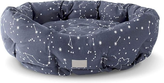 Fringe Studio Pet Bed, Celestial Round Cuddler, 29 x 24 x 9 inches (215004)