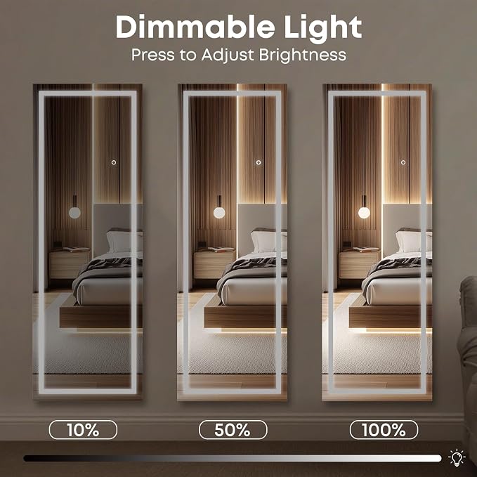 Kosmonia 56"x18" Full Length LED Mirror