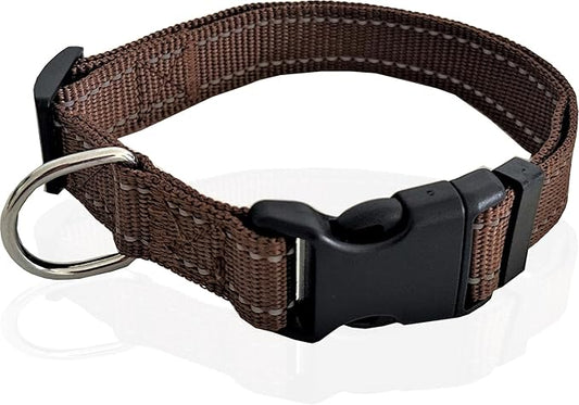 Adjustable Nylon Dog Collar, Reflective Collar 1 Inch 3/4 Inch 5/8 Inch Wide, for Large Medium Small Dogs