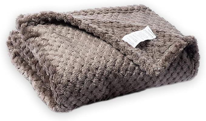 Pet Blanket Warm Soft Dog Blankets Washable Cat Throw Blankets Sofa Bed Couch Furniture Protector Cover for Small Medium Large Dogs Cats, Khaki, 16" x 24"