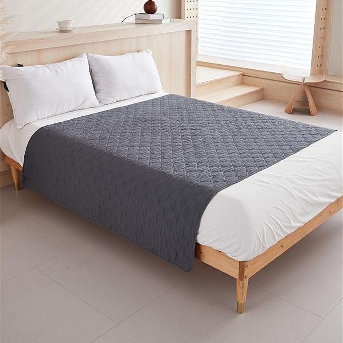 GIBZ Waterproof Dog Bed Blanket Cover Anti Slip Pet Furniture Protector Washable Large Washable Quilted Mat for Indoor, Dark Grey, 75x180cm