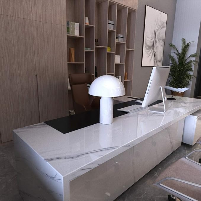 BAYYA White Marble Granite Wallpaper Peel and Stick Countertops Contact Paper