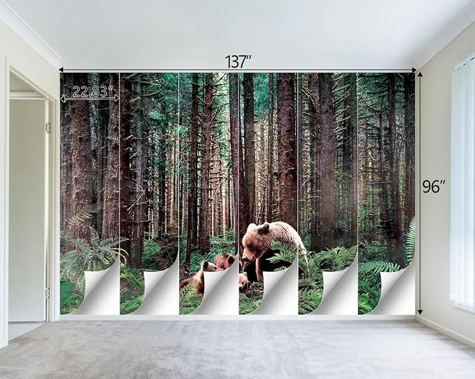 Forest Animals Bear wallpeper Kids Bedroom Woods wall Mural