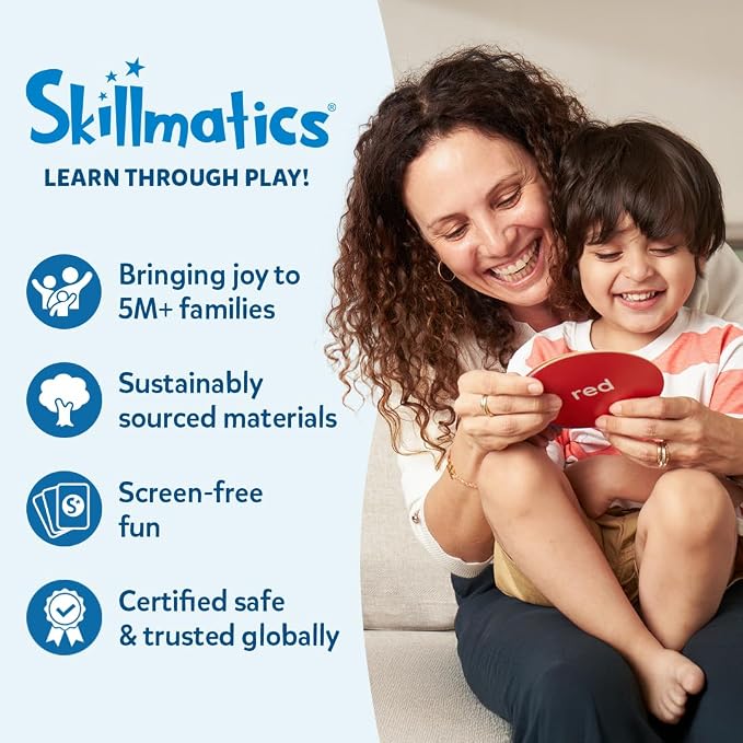 Skillmatics First 100 Animals – Flash Cards for Toddlers, Montessori Game | Thick Flashcards, Preschool Activity, Educational Toys, Learning Aids, Gifts for Kids Ages 1, 2, 3, 4 Years