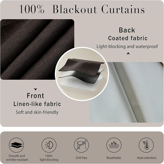 No-Drill 100% Blackout Shade