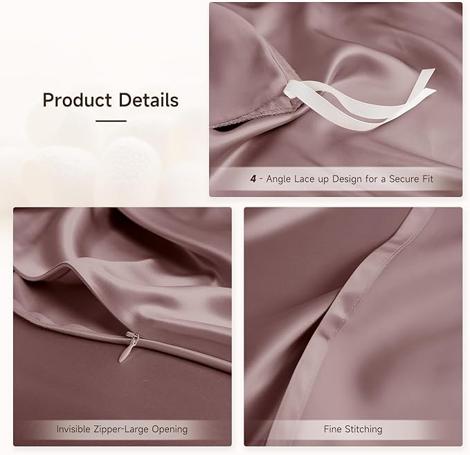 THXSILK 100% Pure Mulberry Silk Duvet Cover Set 3 Piece, 6A+ Grade Luxury Soft Bedding Silk Sheets for Hair and Skin, 1 Pcs Duvet/Quilt/Comforter Cover with 2 Zippered Pillowcases (Purple, King)