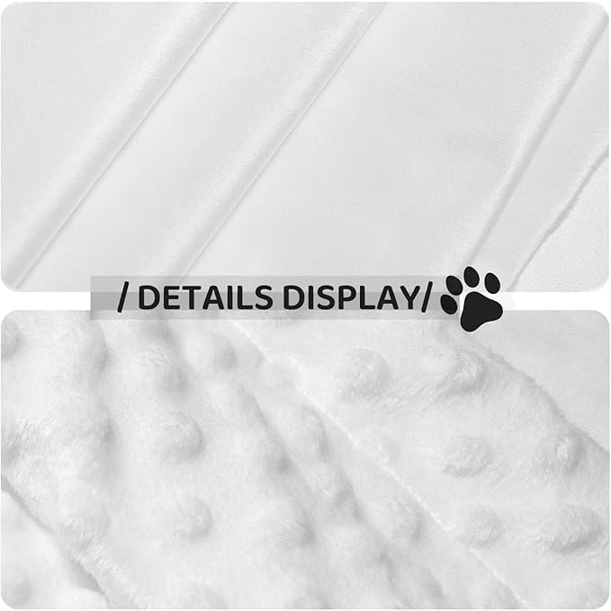 Double Sided Pet Mat for Dog Bed Topper Cat Blanket Furniture Protector, Cute Australian Shepherd Dog and Puppy, Reversible Plush with Tactile Dot Pattern for Style Change