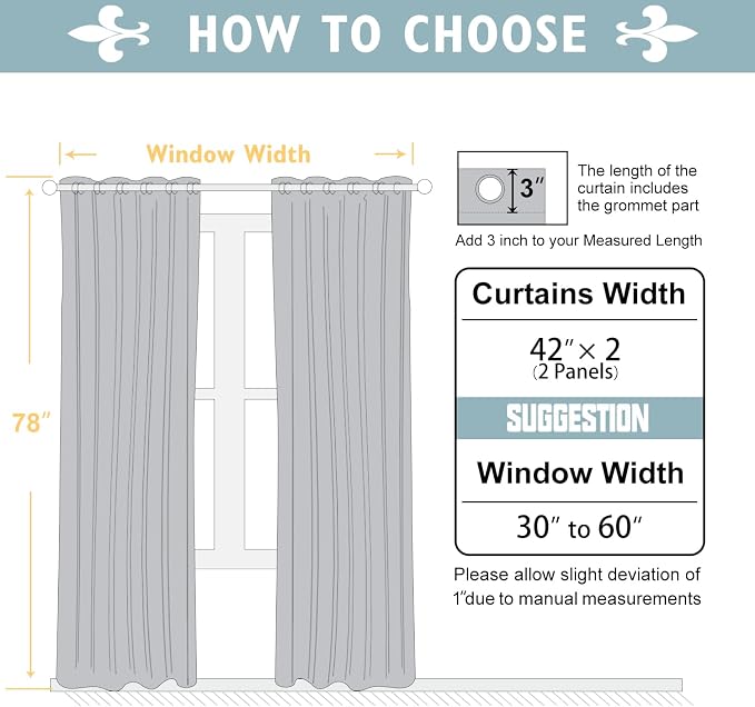 ChrisDowa Brownout Curtains 78 inches Long