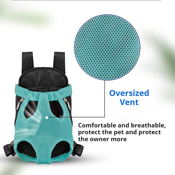 Portable Pet Carrier Backpack, Adjustable Pet Front Cat Dog Carrier Backpack Travel Bag for Small Medium Dogs Cats Puppies, Cat Backpack Carrier for Hiking Cycling (D, M)
