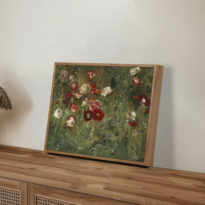 OIQArtOIQ Vintage Landscape Canvas Wall Art Framed Natural Scenery Painting