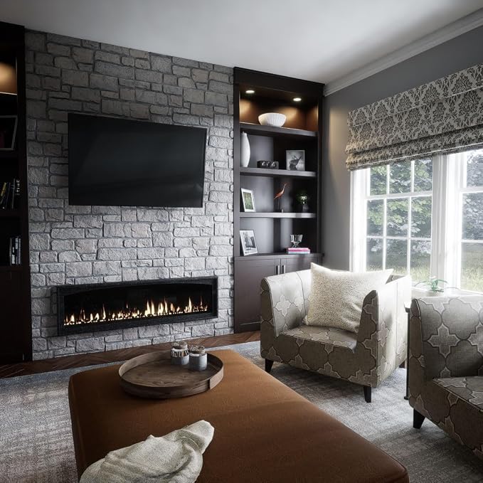 EverStone Cobblestone Faux Stone Panel, Morning Dove Color