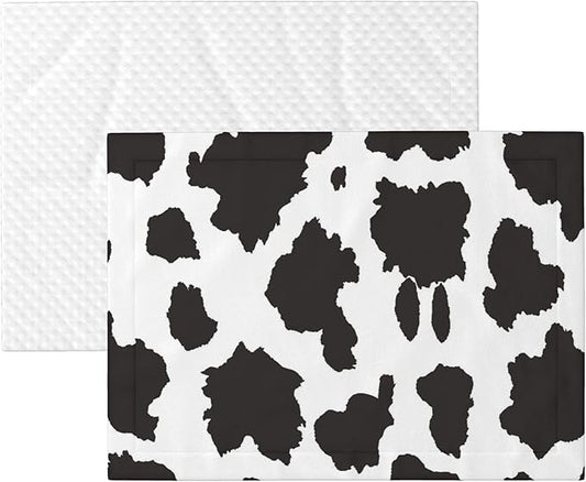 Waterproof Dog Blanket Soft Pet Blanket for Puppy Cat, Fleece Cat Throw Blankets for Furniture Bed Couch Sofa Reversible - Cow Skin 2