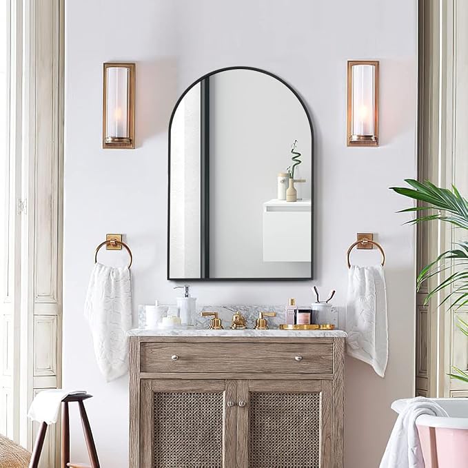 Arched Wall Mirror, Living Room, Hang Vertical or Horizontal