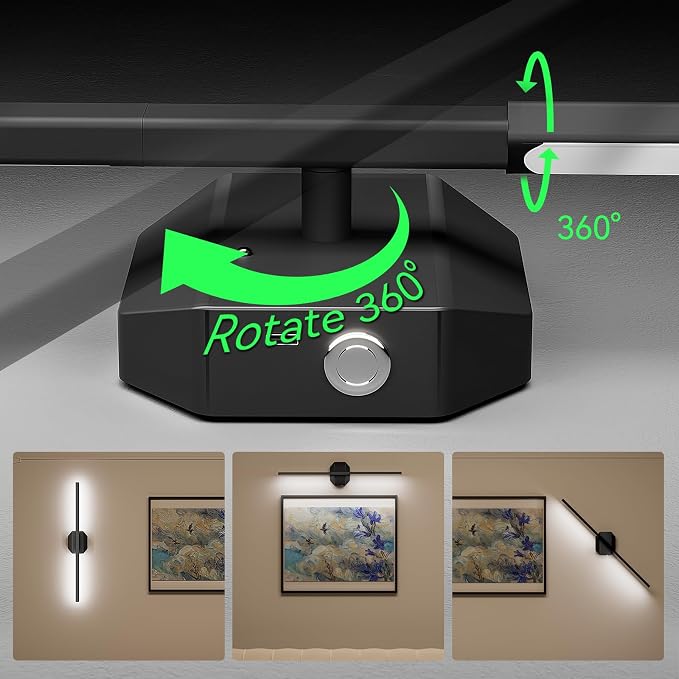 Wall Sconces Set of Two Battery Operated Wall Sconce, Wireless Wall Light USB