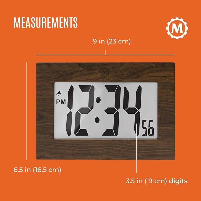 MARATHON Large Digital Wall Clock