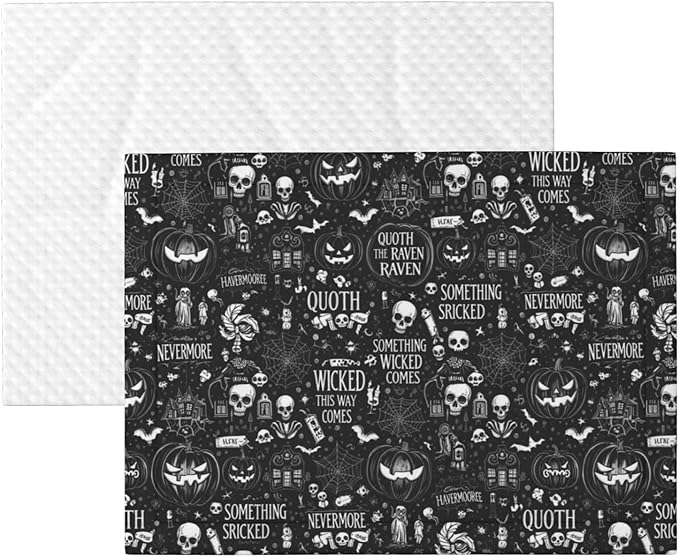 Reversible Plush Dot Pet Blanket, Halloween Witchcraft Witch Pumpkin Spider Web Bat Raven Magic Board Spirit Skull Skeleton Vintage Black, Ultra Soft Two Sided Throw for Dogs Cats Home Use Comfort
