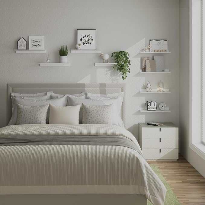 WOPITUES Floating Shelves, Wall Mounted Shelves