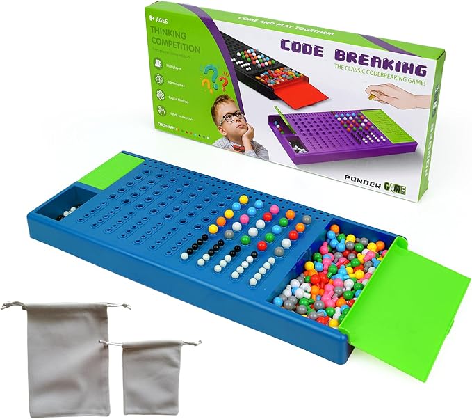 Code Breaking Family Board Game Code Breakers STEM Game Brain Exercise Logic Development Toys for Boys & Girls Ages 8 Years up and Adults Blue…