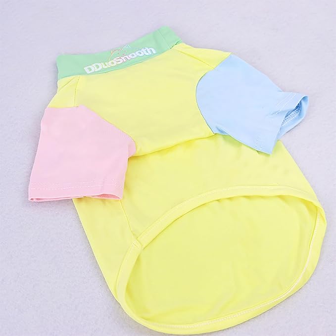 Custom Dog Birthday Shirt,Personalized Pet Apparel Print with Name Age Number,Pet Birthday Outfit,Lightweight Breathable Cotton Vest for Small Medium Large Dogs Cat (Dopamine Blue, Medium)