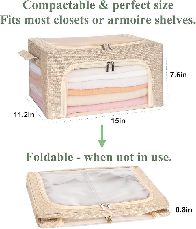 22L Cashmere Sweater Storage Bag And Natural Cedar Ball | BREATHABLE Cashmere Protection Pouch Friendly For Merino Wool/Knit Sweater Storage for Closet Shelf Stackable Knitwear Wool Clothes Organizer